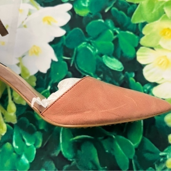 Steven By Steve Madden Anibell Peach Pink Leather Point Toe Heels Size 8.5 - Picture 9 of 16